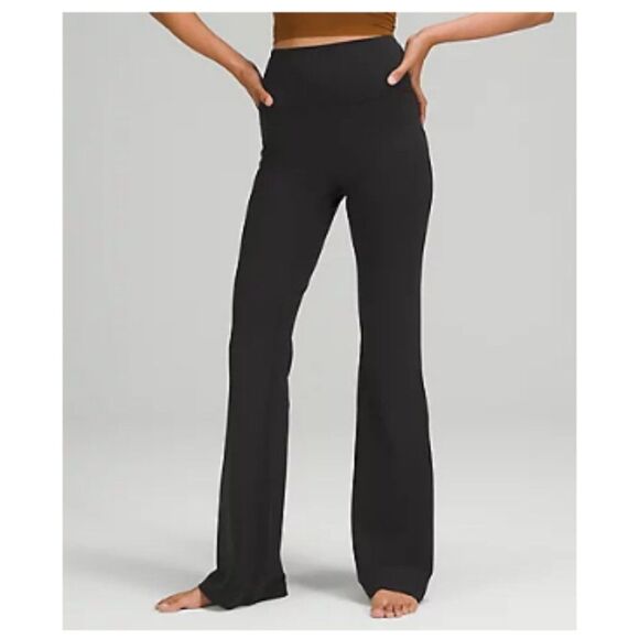 LULULEMON 2022 Groove Pant Flare Super High Rise Legging Segment Emboss Black 4 - Picture 6 of 8